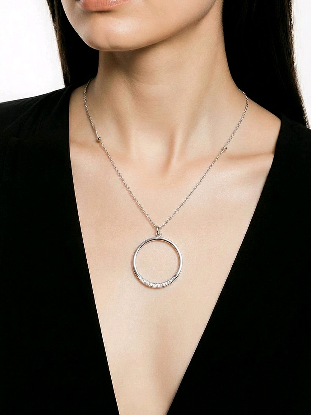 925 Circle Pendant Necklace